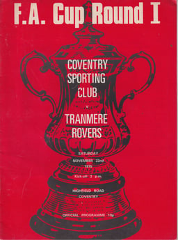 Coventry Sporting v Tranmere Rovers Match Programme 1975-11-22
